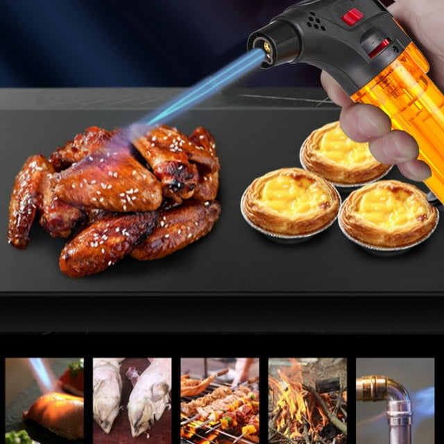 Today's Lightning Deals Butane Lighter Technical Cooking Lighter Refillable Kitchen with Safe Lock and Can Be Changed Flame Super Strong Blue Flame Torch for Kitchen