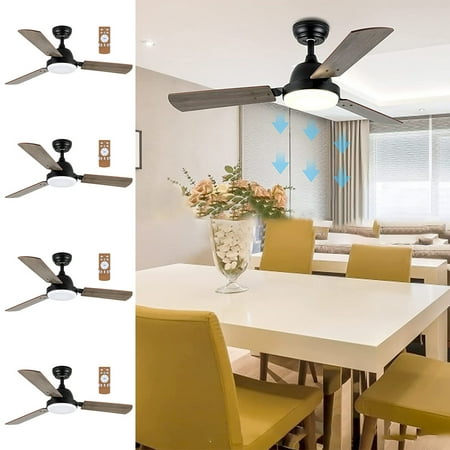 

Gplesas 44 44-inch Multifunctional Fans Light Quiet Furniture 6 Speed Cooling Ceiling Fan Energy-saving Living Room Home