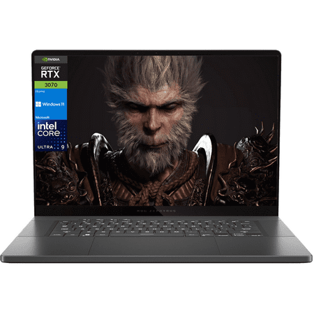 ASUS ROG Zephyrus G16 Gaming Laptop, 16" WQXGA 2560*1600 240Hz, Intel Ultra 9 185H, NVIDIA GeForce RTX 4070, 16GB RAM, 1TB SSD, Wi-Fi 6, Windows 11 Home, Grey