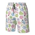 thumbnail image 4 of Honeii Shorts Décontractés pour Hommes Imprimé Biscuits de Noël Pastel avec Cordon de Serrage, Trunks de Bain Séchage Rapide Shorts de Plage-Moyen, 4 of 6