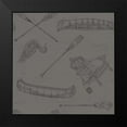 thumbnail image 2 of Brissonnet, Daphne 15x15 Black Modern Framed Museum Art Print Titled - Lake Sketches Pattern IB, 2 of 5