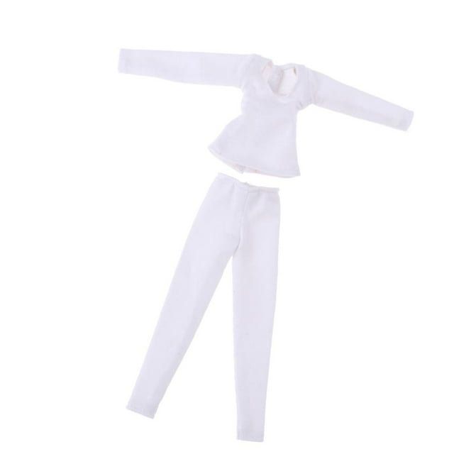 Ropa de Dormir Blanca, Pantalones Superiores, Ropa para Muñeca de Moda 1/6, Accesorios para Muñecas Blythe Azone Licca Zulema muñecas sleepwear noche