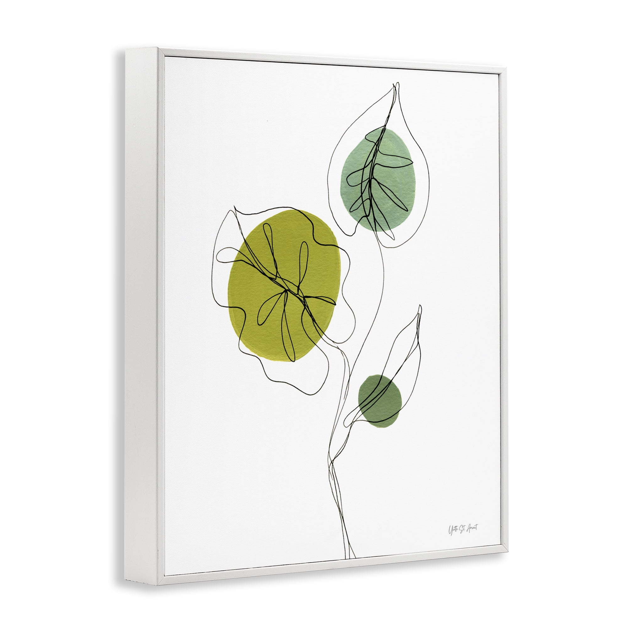 Stupell Industries Leafy Garden Delight Botanical & Floral Painting White Framed Art Print Wall Art, 16 x 20