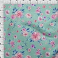 thumbnail image 3 of oneOone Organic Cotton Poplin Twill Fabric Geometric|Watercolor Leaves & Peony Floral Print Fabric BTY 42 Inch Wide, 3 of 4