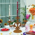 thumbnail image 3 of Sungmor Candelabros Cónicos Navidad, manualidades de calcomanías 3 col., velas decorat. 10", candelabros altos perfum. y color., vela cónica larga duración y sin humo para fiesta y celebración, 3 of 7