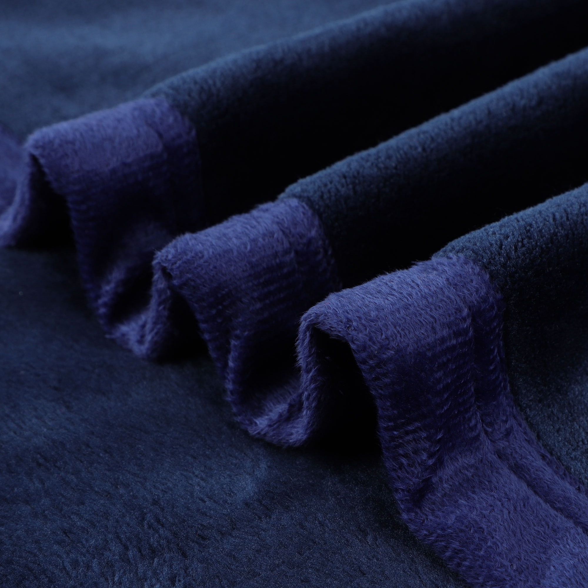 Unique Bargains Flannel Fleece Blanket Soft Wide Hemmed 23"x30" Navy Blue