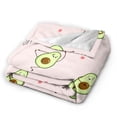thumbnail image 2 of Kll Fleece Blanket Plush Throw Blanket Avocado Doing Sport Yoga,Soft Fuzzy Cozy Flannel Blanket For Couch Sofa Bed.(60"X50"), 2 of 9