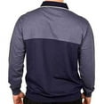 thumbnail image 2 of Classics by Palmland Long Sleeve Banded Bottom Big and Tall Shirt In Navy, 2 of 2