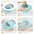 thumbnail image 5 of LNKOO 3 Pcs Thicken Toilet seat Cover Cushion Pads Luxury Toilets Warm Toilet seat Covers Warm Toilet Seat Mat Super Warm Universal, 5 of 6