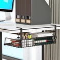 thumbnail image 3 of Storage Rack Under-Desk Cable Management Tray Hollow Design Easy to Install Adjustable Cable Management Rack, 3 of 8