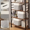 thumbnail image 4 of 13 Kallax Inch Cube Storage Bins, 3-Pack Cotton Rope Woven Baskets for Organizing, Kallax Insert Storage Baskets for Shelves, Baby Nursery, Closet Organizer, 13*13*12.6IN, Grey & White, 4 of 14
