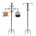 thumbnail image 2 of Double Shepherd Hooks 80-176cm Adjustable Outdoor Plant Hook Inserting Garden Decor Lawn Solar Lights Bird Feeders Hook, 2 of 9