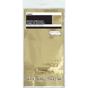 Foil Plastic Tablecloth, 108 x 54 in, Gold, 1ct