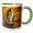 Green/White, variant on 3drose, Chinese Junk - Fishing Boat, Chinese Junk, Yellow, Orange, Green, Boats, Sailing, Impressionism, 11oz Magic Transforming Mug