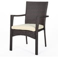 thumbnail image 4 of Outdoor table and chairs Patio Rattan Bistro Set, All Weather Resistant Wicker, 3 PCS Set of Garden Table and Chairs with Arms foldable, 4 of 6