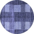 thumbnail image 1 of Ahgly Company Indoor Round Abstract Blue Modern Area Rugs, 6' Round, 1 of 4