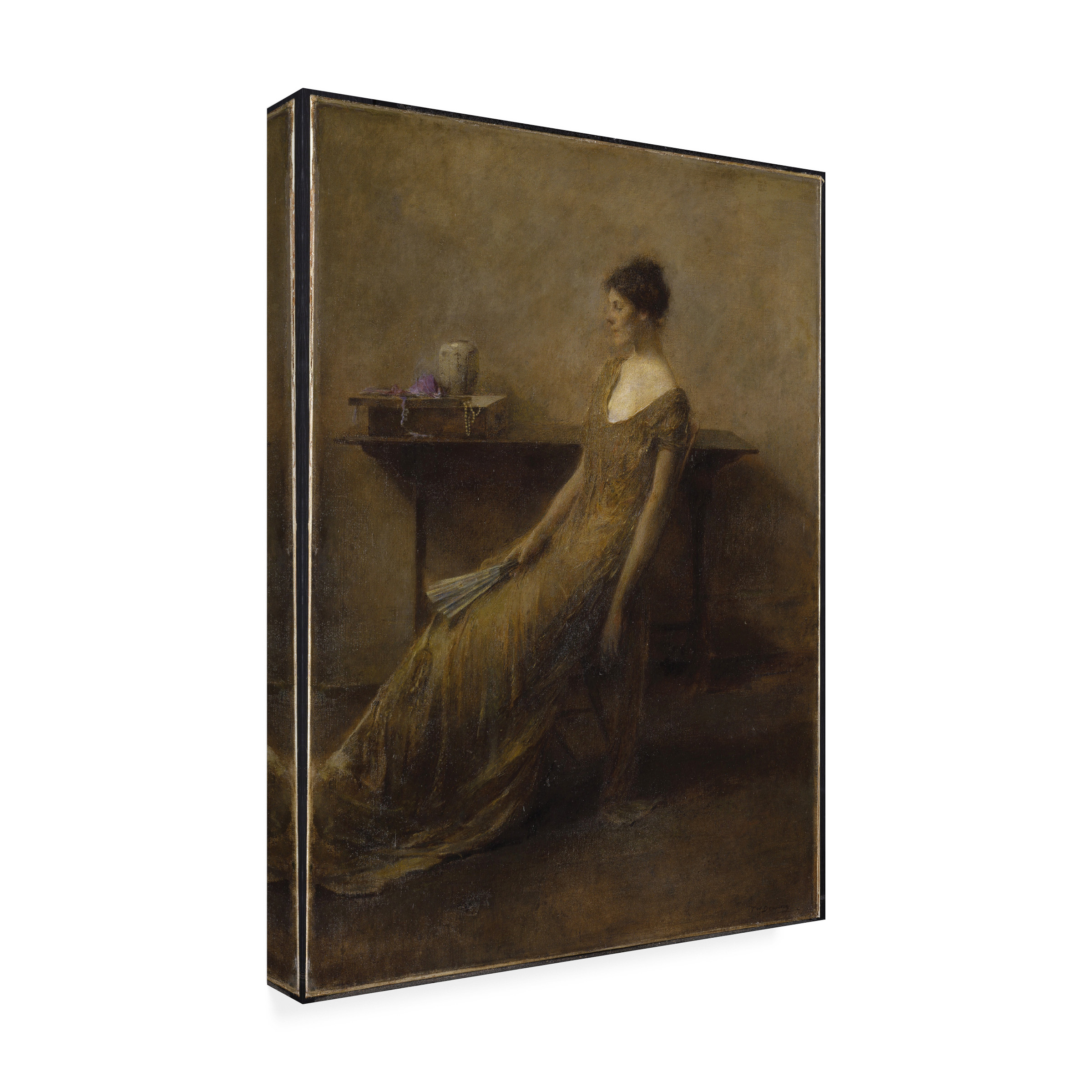 Thomas Dewing 'Lady In Gold' Canvas Art