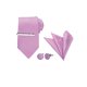 thumbnail image 1 of Conjunto de corbata, clip de corbata, gemelos y pañuelo de bolsillo INSPIRE CHIC para hombres con lunares, boda de negocios en púrpura claro y azul, 1 of 6