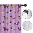 thumbnail image 4 of Blackout Kids Curtains,Colorful Funny Dachshund Childrens Insulated Curtains Set Of 2,Bedroom Essentials,Toddler Room Decor 42"x54"(106x137cm), 4 of 4