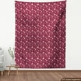 thumbnail image 4 of Ambesonne Floral Fabric by the Yard Upholstery, Scattered Simplistic Flowers, 2 Yards, Maroon and Pastel Pink, 4 of 5
