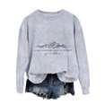 thumbnail image 3 of Mode Femme Mignon Décontracté Imprimé Col Rond Sans Capuche Veste à Manches Longues avec Capuche Chandail en Molleton Jogging Femmes Filles Vestes d'Échauffement Softball Jogging Survêtements Femmes Capuche Courte Grande Taille, 3 of 3