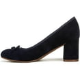 thumbnail image 3 of Naturalizer Women's Sienna Block Heel Pump Midnight Blue Suede 6M, 3 of 5