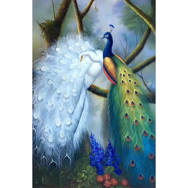 Drill Diamond Painting (DE4801) 5D DIY Full Lordly Peafowl punto de cruz (B1547) 45x60cm FLhrweasw Nuevo