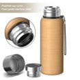 thumbnail image 2 of 20oz Stainless Steel Vacuum Insulated Coffee Mug with Tea Infuser and Cup Lid, Wood Print, 2 of 6