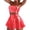 Red, variant on Cocktail Dresses for Women 2 Piece Set Strapless Crop Top and Pleated Mini Skirt