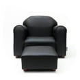 thumbnail image 2 of Keet Premium Black Children's Chair, Heavy Duty Faux Leather with Ottoman, 2 of 6