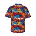 thumbnail image 3 of Balery Colorful Hawaii Palms Print Men's Hawaiian Shirts Short Sleeve Beach Shirt Relaxed Fit Vacation Button Down Shirts-X-Large, 3 of 9