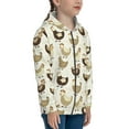 thumbnail image 5 of Rocae Chicken Cartoon for Zip Up Hoodies for Teen Sweatshirt with Hood-Small, 5 of 6