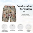thumbnail image 5 of Lsque Mens Swim Trunks Coffee pots cup Pattern - Bathing Suit Compression Liner - Beach Swim Shorts Swimwear - (S-3XL) - Stretch Quick Dry -X-Large, 5 of 9