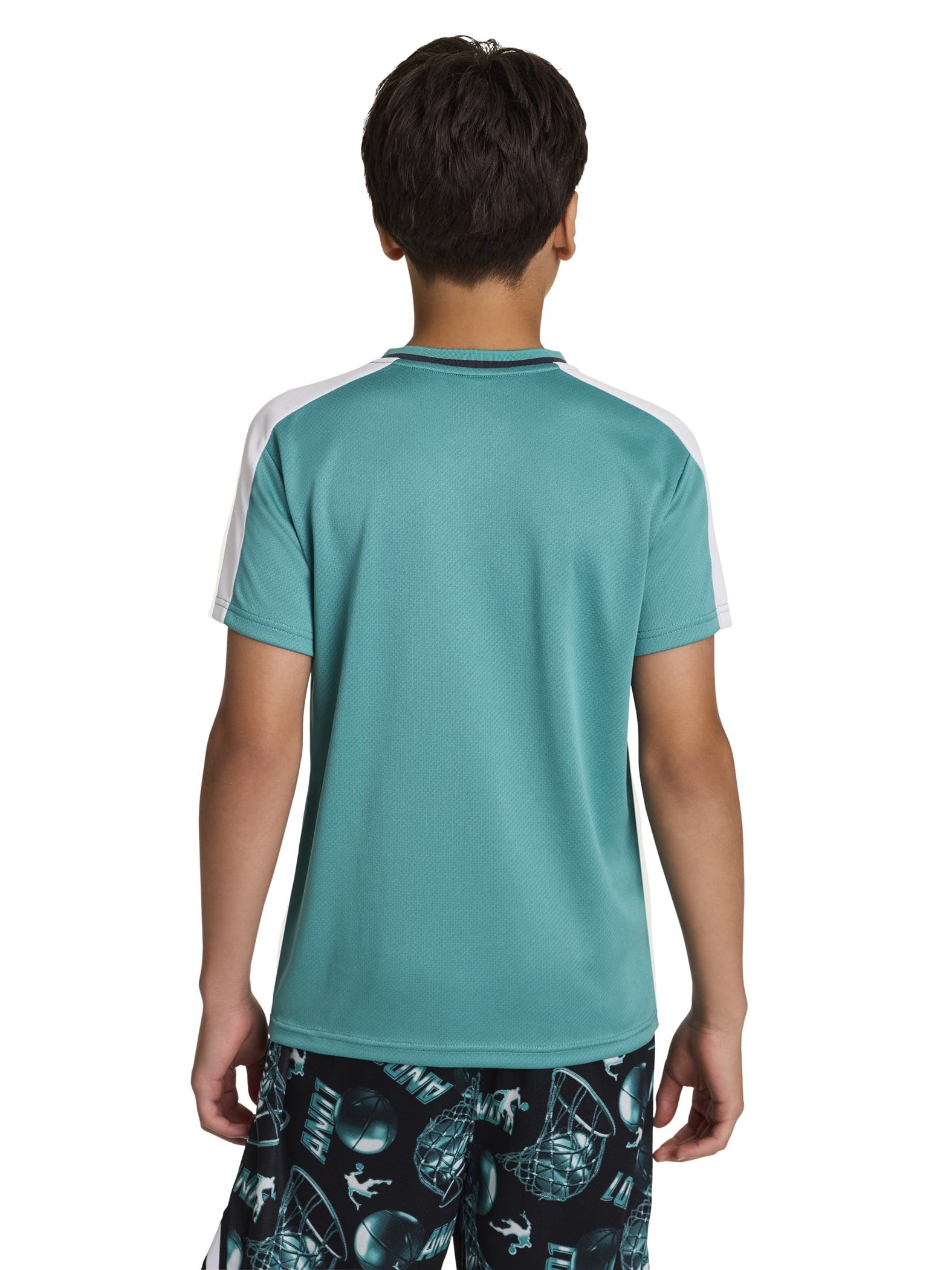 AND1 Boy's Athletic Motion Performance Short Sleeve T-Shirt, Sizes 4-18