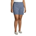thumbnail image 3 of Lands' End Women's Plus Size Mid Rise Elastic Waist Pull On 7" Chino Shorts, 3 of 3