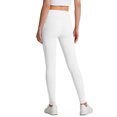 thumbnail image 6 of JTSRKL Girls Athletic Leggings Kids V-Cross Stretchy High Waist Tummy Control Yoga Running Dance Gym Pants with Pockets White 9-10 Years, 6 of 8