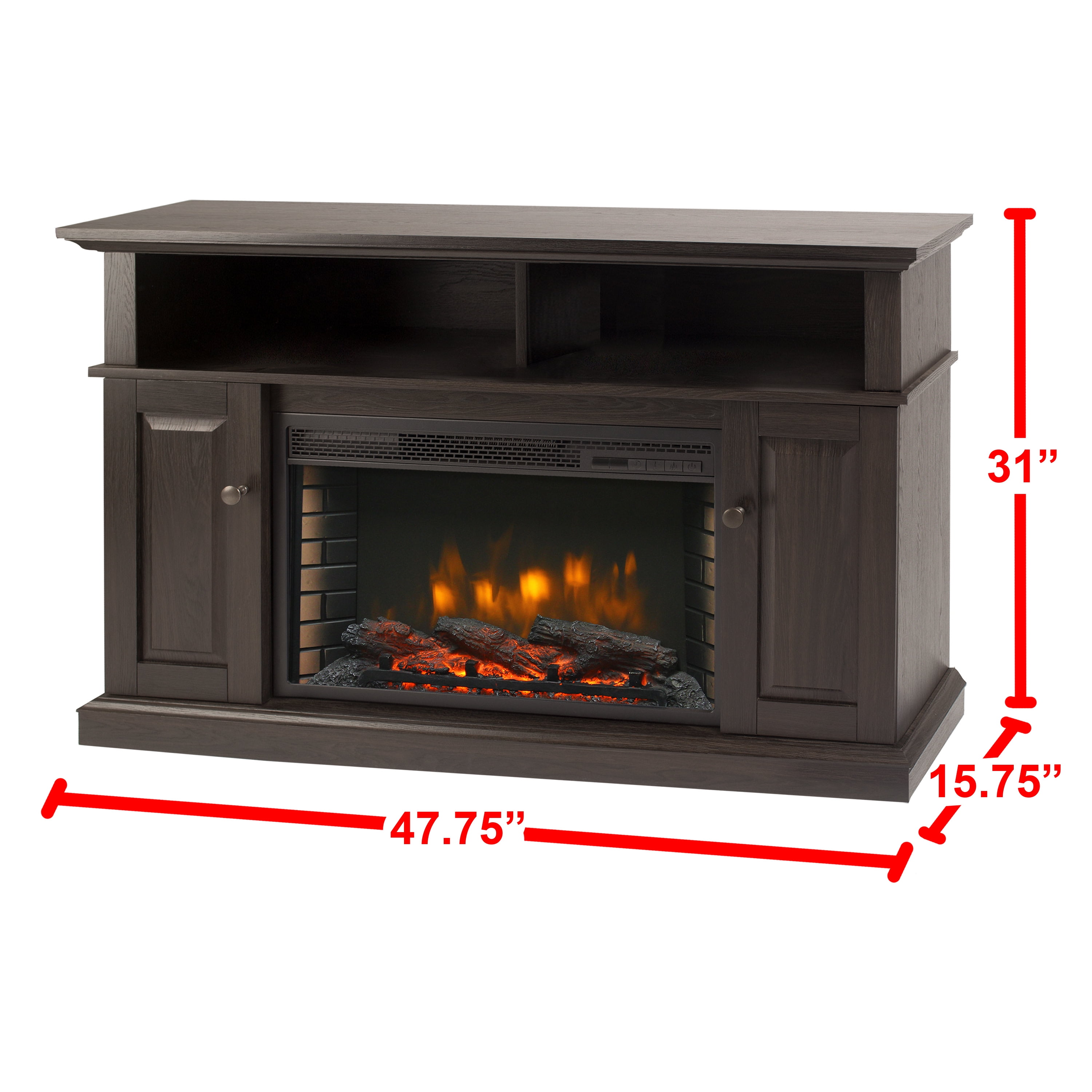 Muskoka 370-167-200 Delaney 48" Media Fireplace Rustic Brown
