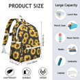 thumbnail image 6 of Black Sunflower Backpack for School,Cute School Bag,Schoolbag with Adjustable Shoulder Straps & Padded Back,13.4"x11"x4.7", 6 of 6
