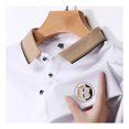 thumbnail image 3 of Camisa Polo De Color Sólido Manga Larga Hombres Moda Coreana, 3 of 6