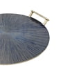 thumbnail image 2 of 18 Inches Round Metal Frame Tray with Sunburst Design, Blue and Gold- Saltoro Sherpi, 2 of 5