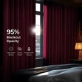 thumbnail image 3 of Half Price Drapes Signature Burgundy Grommet Velvet Blackout Curtains (1 Panel), 50WX 84L, 3 of 8