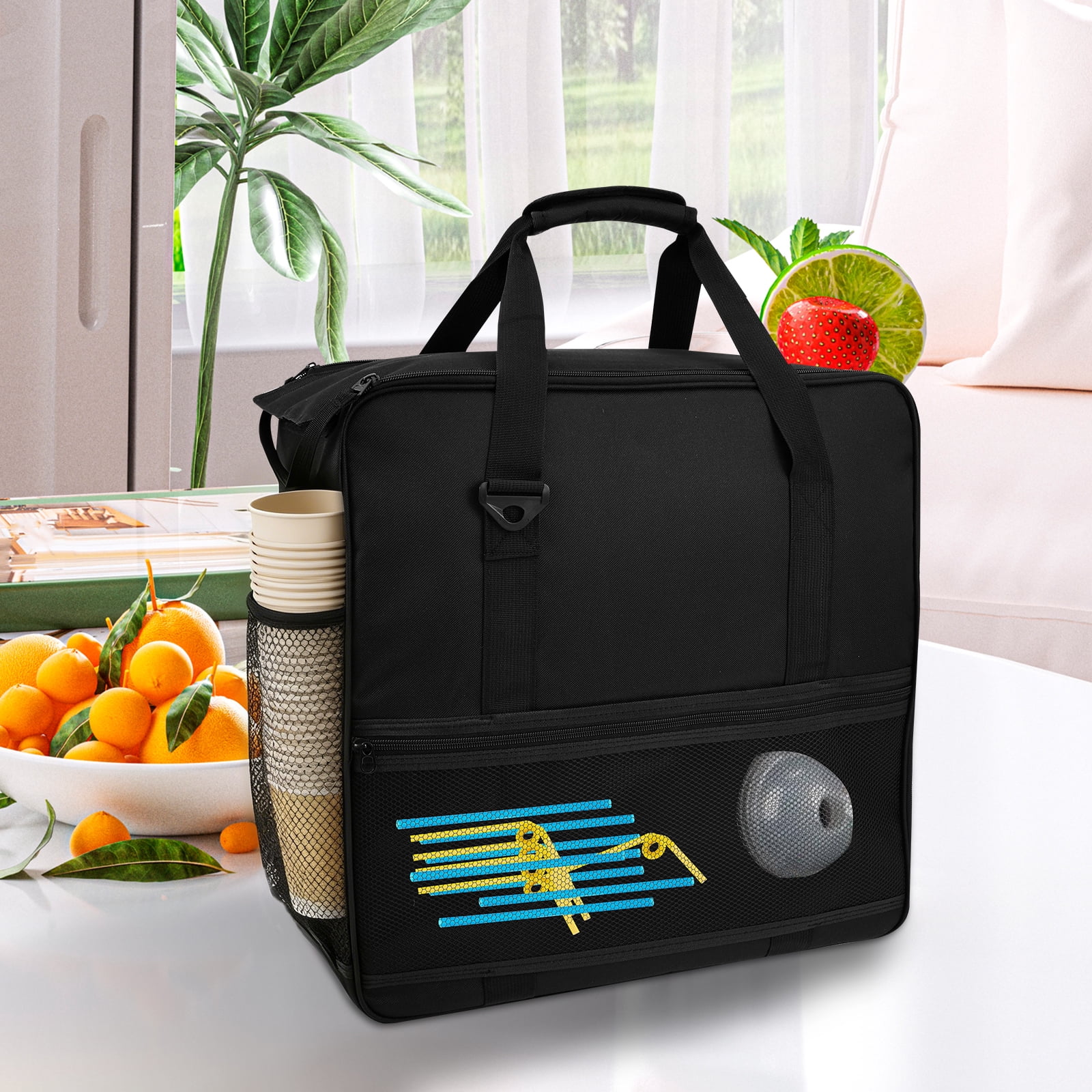 Machine Carrying Case Compatible with Ninja FS301 FS300 Portable Slushie Machine Travel Bag with Accessory Pocket Adjustable Shoulder Strap Front Opening Design