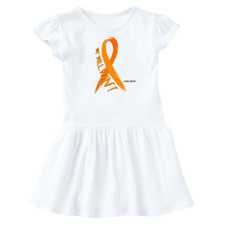 

Inktastic We Will Win Against Leukemia Ribbon Gift Toddler Girl Dress