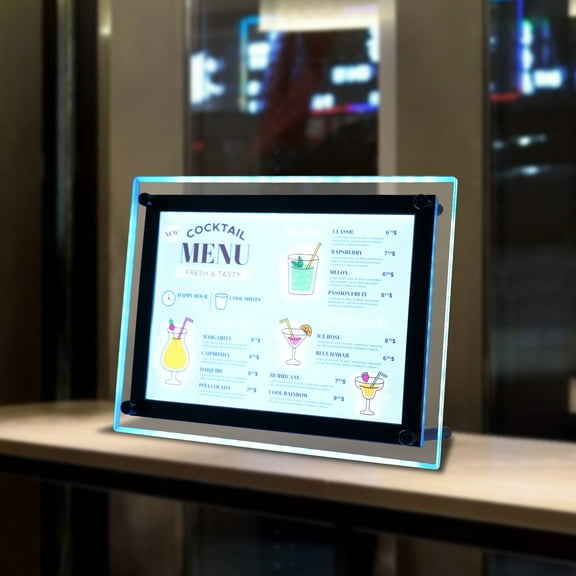 A4 Light Box Display, 11.3*7.87in RGB LED 4-Mode Flash for Cinema & Trade Show