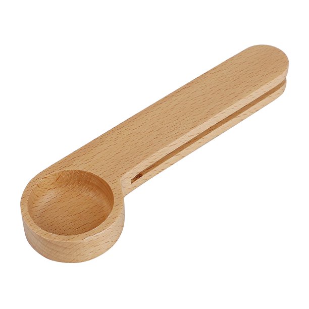 Cuchara de café de madera + cuchara para medir productos secos como frijoles, avena, té, ecológica y segura para utensilios de cocina, ideal para viajar