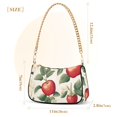 thumbnail image 3 of FORMRS Womens Shoulder Bag with Chain Strap Clutch Purse Cute Tote Handbag, Apples Flower Pattern, 3 of 7
