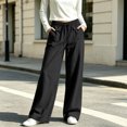 thumbnail image 2 of Njagoc3 Linen Pants Women | Drawstring Waist Relaxed Trousers with Large Front Pockets | Loose Fit for Fall Casual Daily Wear & Travel Activities，Black，S, 2 of 6