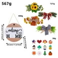 thumbnail image 2 of HAZIUA Interchangeable Welcome Sign For Front Door With 4 Seasonal Wreaths And 12 Changeable Farmhouse Front Porch Décor Front Door Decoration Seasonal Rustic Wooden Wall Sign Home White, 2 of 7