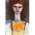 thumbnail image 2 of Modigliani, Amedeo 23x32 Black Ornate Wood Framed with Double Matting Museum Art Print Titled - Bust Of A Young Woman, 2 of 4