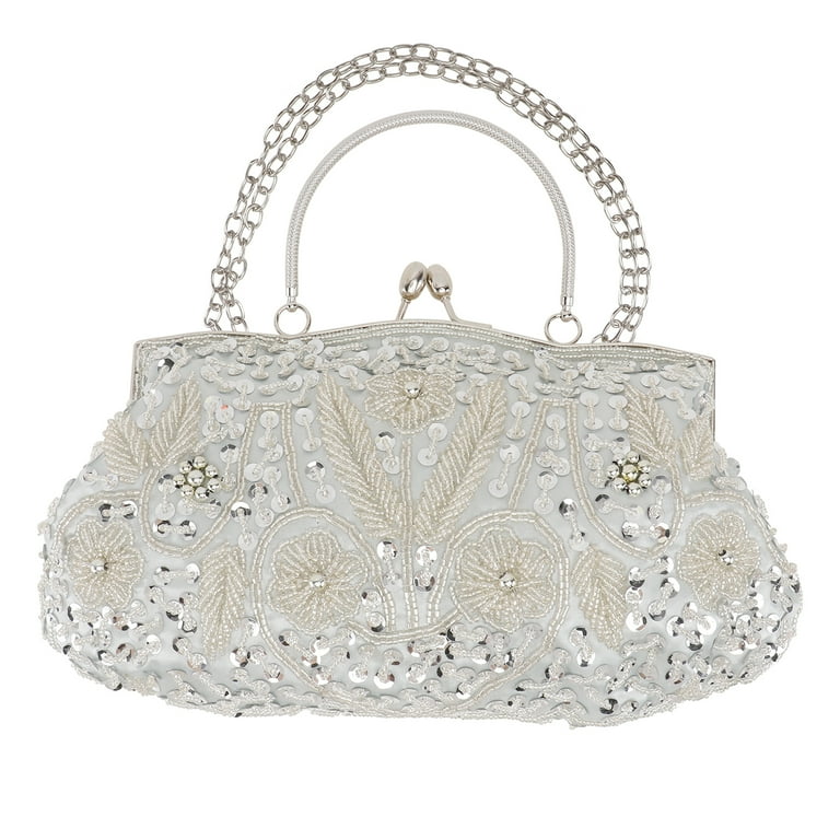 Cage Clutch Evening Bag, Rhinestone Cage Clutch, Cage Bag Pearl